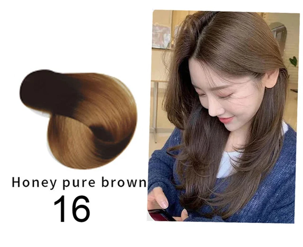 Natural Organic Brown Hair Color Permanent Hair Coloring Shampoo Long Lasting Hair Dye Shampoo for Women Professional Dye