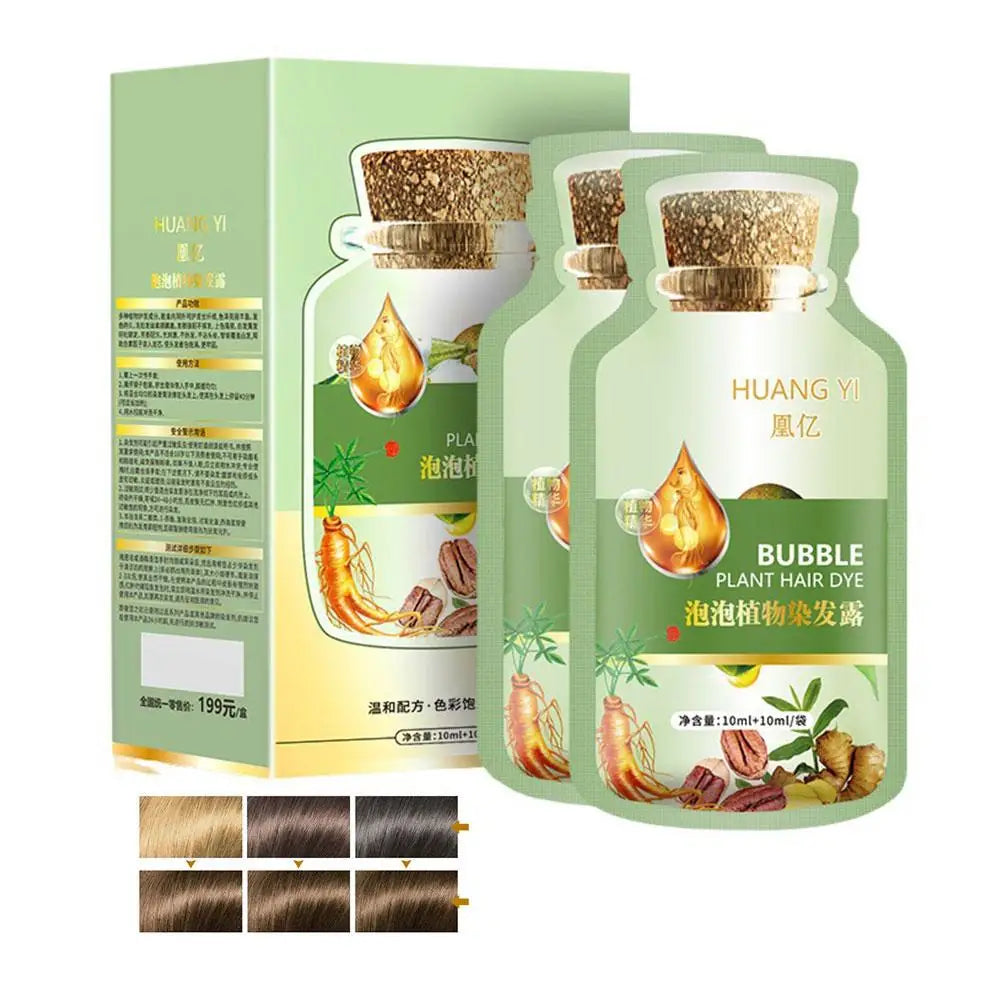 Hair Dye Shampoo Natural Plant Bubble Hair Dye Long-Lasting Hair Color Convenient and Effective Hair Coloring Shampoo for U R2E1
