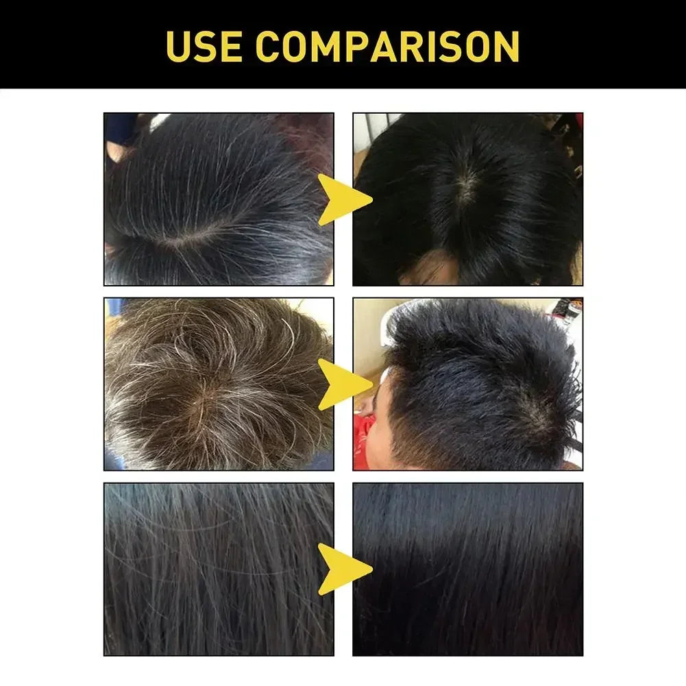 Natural Herbal Hair Dye Shampoo 3 in 1 Hair Color Shampoo for Hair Dark Brown Black for Women & Men Grey Coverage