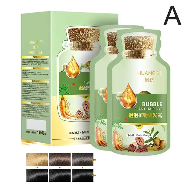 Hair Dye Shampoo Natural Plant Bubble Hair Dye Long-Lasting Hair Color Convenient and Effective Hair Coloring Shampoo for U R2E1