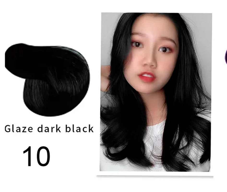 Natural Organic Brown Hair Color Permanent Hair Coloring Shampoo Long Lasting Hair Dye Shampoo for Women Professional Dye